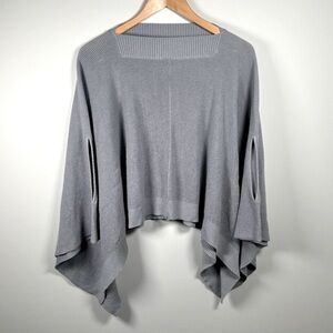 EUC Lululemon Forward Flow knit Poncho/Cape wrap - Rhino Grey